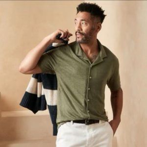 Banana Republic Linen Knit Resort Shirt